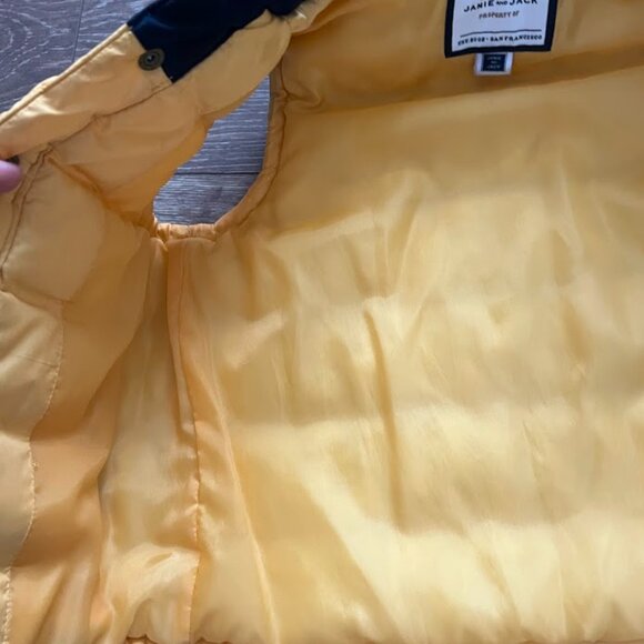 Janie and Jack Blue Yellow Boys Puffer Vest Winter Outerwear Size 3 4 - Picture 6 of 12